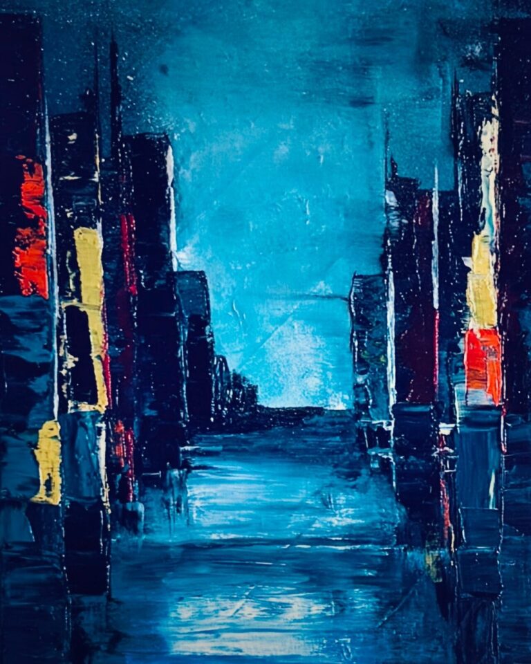 Strolling — original painting by Una Maslov