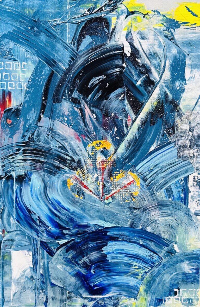 The Moment Between Destruction and Creation — original painting by Una Maslov